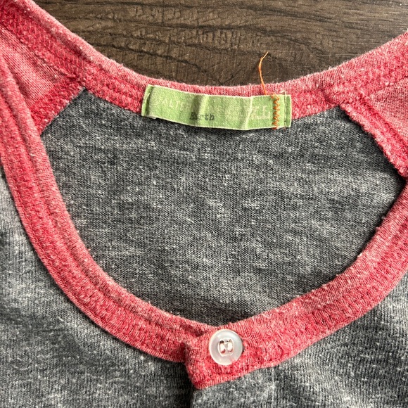 Heather Gray and Red Raglan Tee - Picture 2 of 3